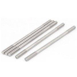 uxcell M8 X 160mm Tight Adjustable Push Rod Double End Thread Stud Screw Bolt 5pcs