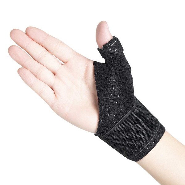 Reversible Thumb & Wrist Stabilizer Splint for BlackBerry Thumb, Trigger Finger, Pain Relief, Arthritis, Tendonitis, Sprained, Carpal Tunnel, Stable, Lightweight, Breathable