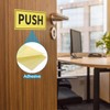PATIKIL Push Pull Sticker Sign, 2 Pcs 6"x2.4" Self Adhesive
