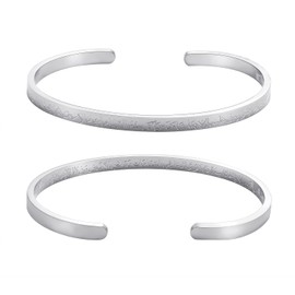 Qitian Islamic Jewelry Gifts for Women Allah Gold Bangles Bracelets Ayatul Kursi Arabic Cuff Bracelet for Women Men Islam Eid Ramadan Gifts （Silver-Thin ）