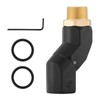 MEASUREMAN Fuel Hose Nozzle Connector,3/4" NPT,360°Rotating Connector for Transporting Fuel
