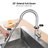 Jlerli Kitchen Faucet with Pull Down Sprayer, High Arc Brushed