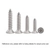 500X NUZAMAS 7G*9.5 304 Stainless Steel Self-Tapping Screws Cross Flat