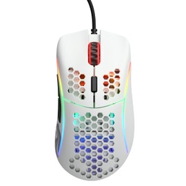 Glorious Gaming Model D Wired Gaming Mouse - 68g Superlight Honeycomb Design, RGB, Ergonomic, Pixart 3360 Sensor, Omron Switches, PTFE Feet, 6 Buttons - Matte White