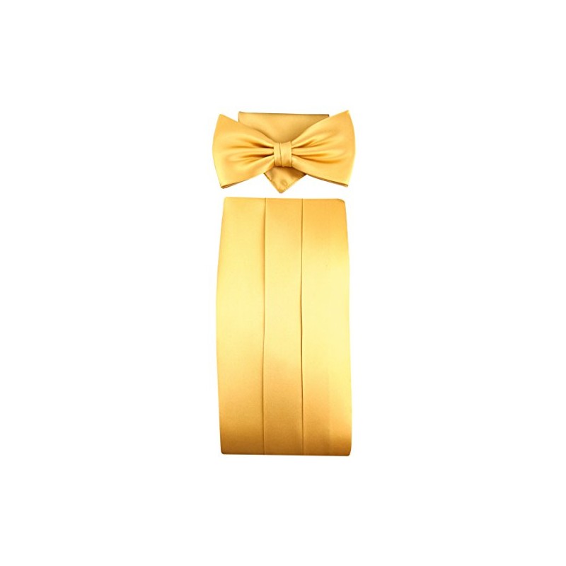 TigerTie Cummerbund Pocket Square Bow Tie in Various Colours -
