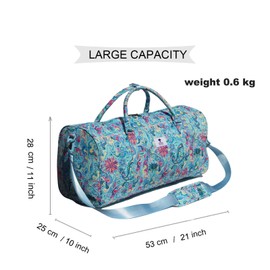 Original Floral Water Resistant Duffel Bag Gym bag Weekender Travel Bag for Gym Beach Travel Daily Bags ([Z])