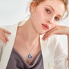 AOBOCO Collar de plata de ley para padre e hija,