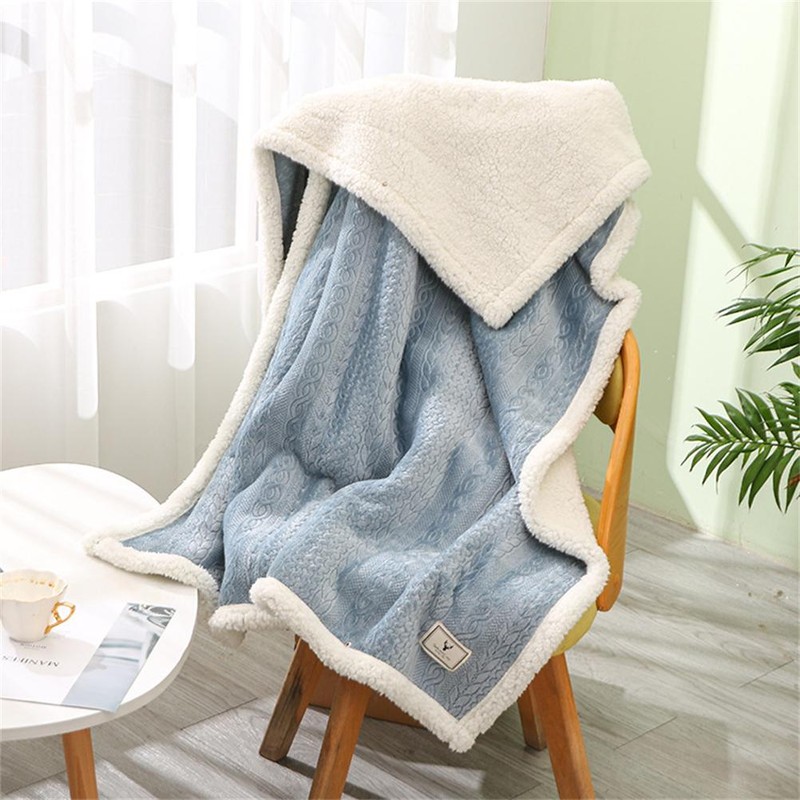 Spring and Autumn Warm Soft Flannel Blanket for Women Wearable