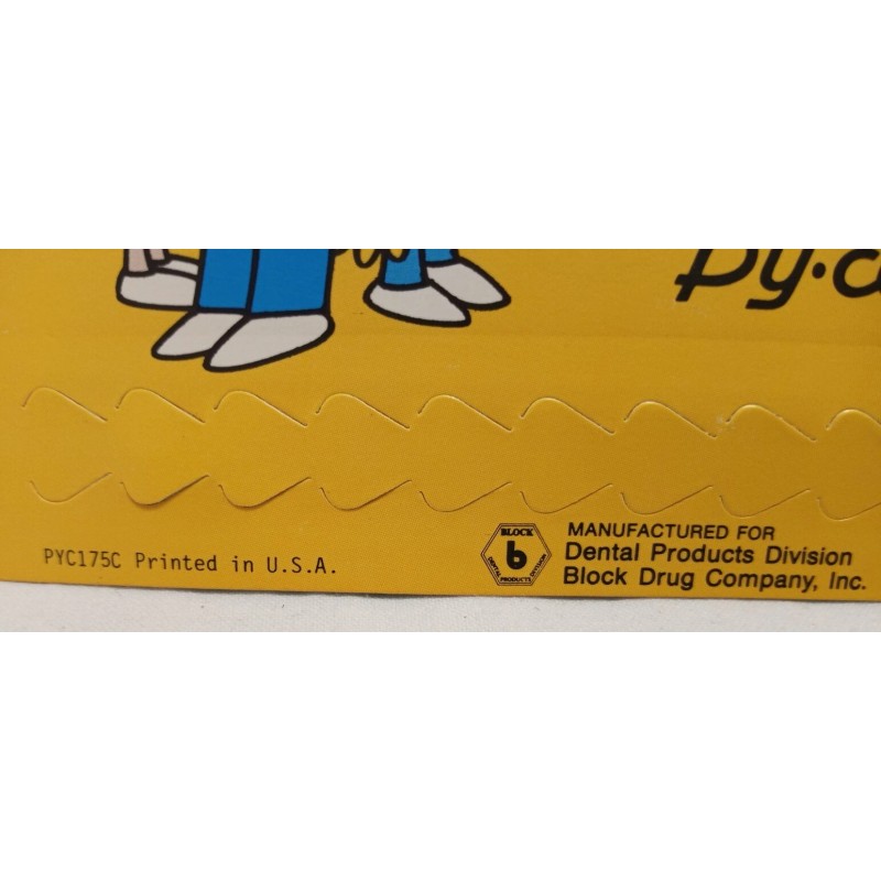 Vtg Py-co-pay Softex Jr Toothbrush 5.5" Learn-to-brush Package Movable READ