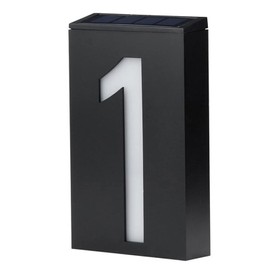 Luz de Número de Casa Solar LED, 0-9 Luz de Señales de Número de Dirección al Aire Libre con Energía Solar, Placas para Exteriores y Arte de Pared con Iluminación,IP65 Impermeable,Anti-desmontaje(1)