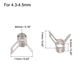 uxcell 20pcs 4mm Spring Band Type Action Fuel/Silicone Vacuum Hose Pipe Clamp Low Pressure Air Clip Clamp, Nickel Plated