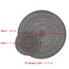 JZK Set of 8 grey braided round table mats and