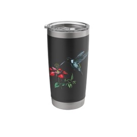 Hummingbird Bird Watching Columbine Flower Girl Plant Mom Stainless Steel Insulated Tumbler