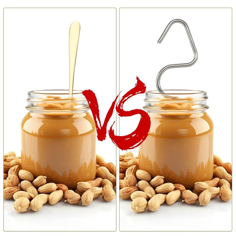 THJOPOKEEL Natural Peanut Butter Stirrer, Stainless Steel Butter Stirrer With