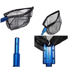 Heavy Duty Water Garden Koi Pond Nets Combo Pack, Value 2 Pack | PondH2o Fishpond Catching Net-Head & Debris Sludge Skimming Net Includes 9 Foot Telescoping Pole