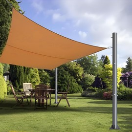 2pcs Sun Shade Poles Outdoor - 10ft 2.36" Diameter Heavy Duty Metal Steel Support Post for Awnings,Shade Cloth,Canopy,Light String