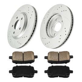 PHILTOP Front Brake Pads and Rotors kit Fit for Pontiac 2005 G6, 11” Brake kit Front Brakes Rotors Automotive Replacement Brake kits