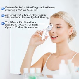 Heated Eyelash Curlers,Electric Eyelash Curlers,Rechargeable 2 Heating Modes Quick Natural Curling Eye Lashes for Long Lasting