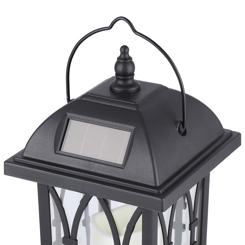 Outdoor Hanging Solar Lantern LED Candle Flame Light for Garden