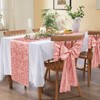 MILVOWOC 4 Pack Rose Gold Satin Table Runner, 12 x