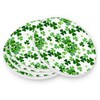 Lucky Clover Shamrocks Drink Coaster with Cork Base, Patrick Day