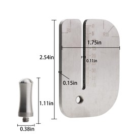Caishun - Placa auxiliar de piel para costura y perforación de piel plateado, herramienta de procesamiento de piel, accesorios de herramientas de manualidades de piel, forja de acero inoxidable sólido