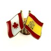 Spain Canada Flag Pin Badge Metal EU Europe Metal Lapel