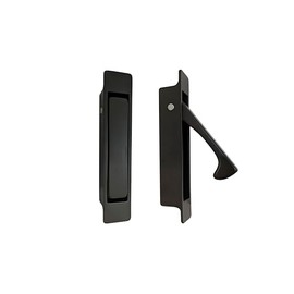 QCAA Forged Solid Brass Edge Pull, Sliding Pocket Door Pull Handle, Oil-Rubbed Bronze, 1 Pack, Made in Taiwan