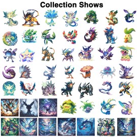 GTOTd Cute Kids Cartoon Vedio Game Monster Stickers (50 pcs Large Size) Gifts AI Kawaii Gaming Sticker Party Supplies Wall Art Room Decor Decals Vinyls for Laptop Waterbottle Phone