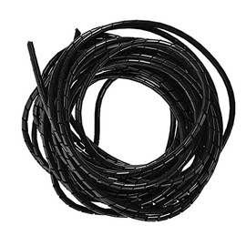 Garosa Envoltura de Cables en Espiral 10M Gestión de Cables Negro 6mm Diámetro Corte a Medida para PC TV Cine en Casa Organización Protegida