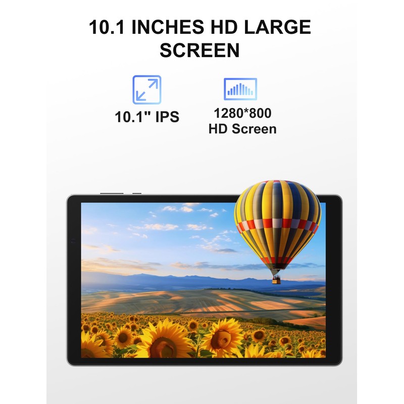 BAKEN 10 Inch Tablet, Android 12 Tablets, 4(2+2) GB RAM,