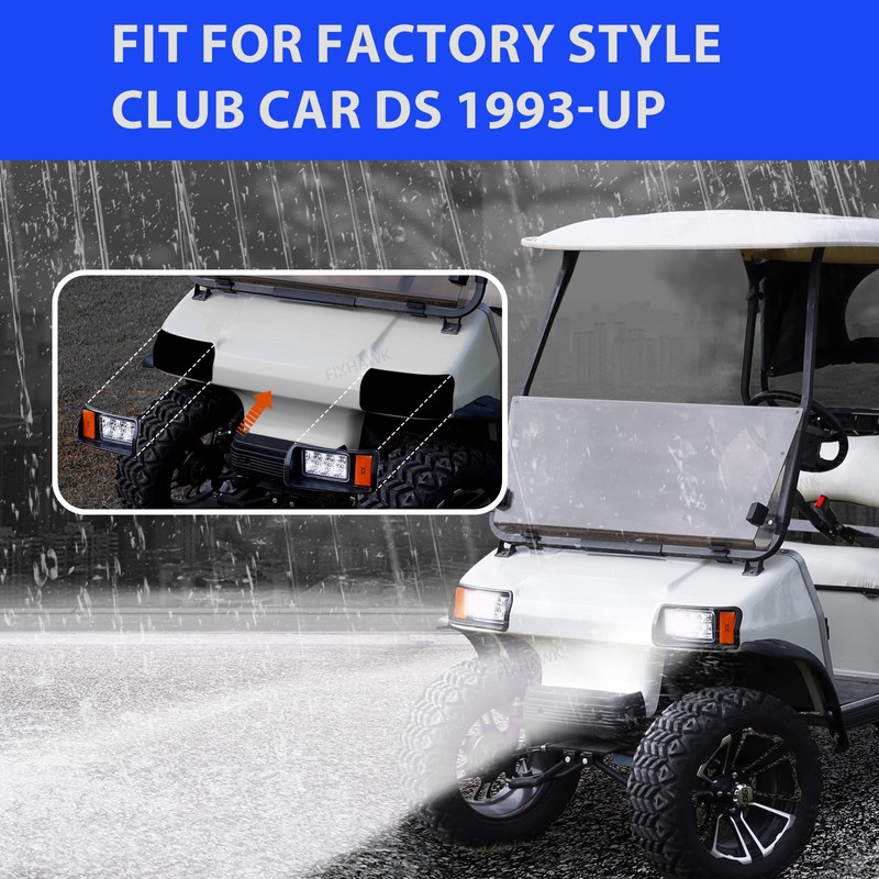 FIXHAWK Club Car DS LED Headlight Kit, Original Style Head
