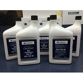 Subaru 75W90 Extra S Gear & Transmission Fluid - 5 Quart Bottles Sti WRX Genuine SOA427V1700 X5
