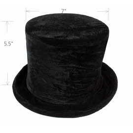 BrilliantMagic Kids Magician Role Play Set Contains Magic Top Hat Magic Wand Rabbit Puppet Color Ribbons Gloves(Model:BMM006) (S)