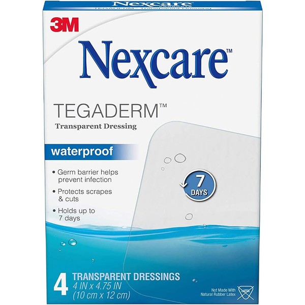 [Japanese Bandages] 4-3/4" Nexcare Tegadarm Transparent Dressing