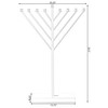 Vintiquewise Large Metal Silver Coated Hanukkah Menorah 3 Ft. for