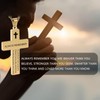 Always Remember Gold Bible Verse Cross Necklace For Men Christian