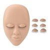 Training Mannequin with Flat Head, for Practising Makeup Eyelashes, Eyelash