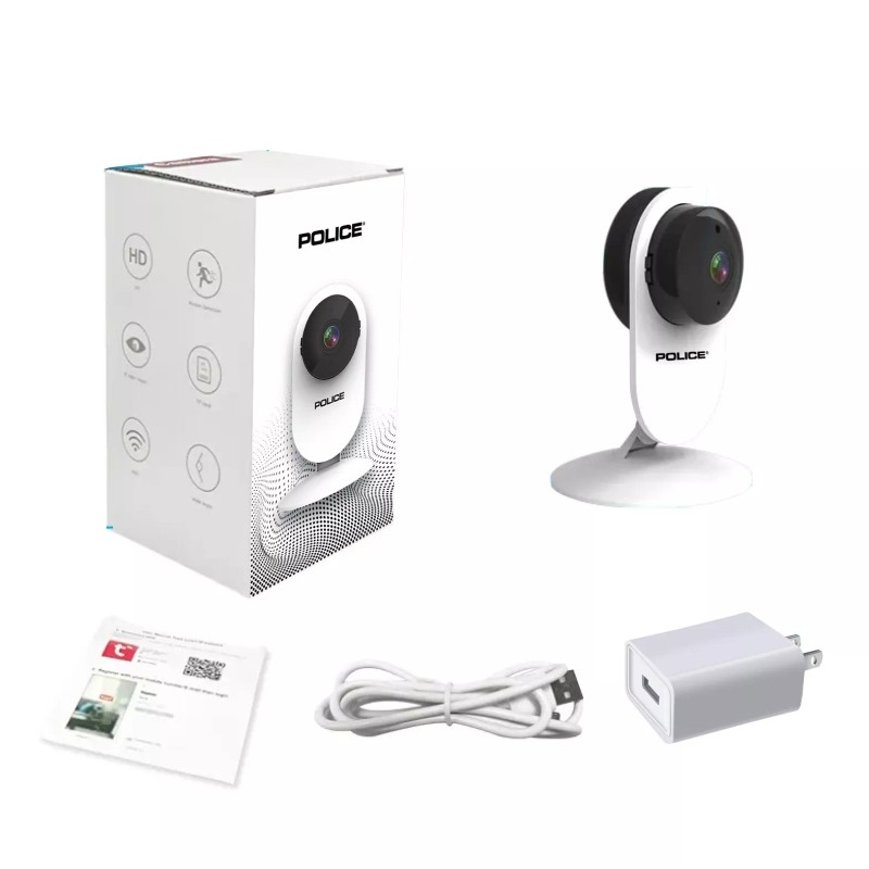 POLICE Smart Home Camera, Indoor Security Night Vision Surveillance System