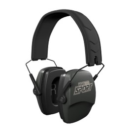 ISOtunes DEFY Slim Passive Earmuffs: Noise Isolating Over-Ear Hearing Protection with Foam Cushions, and Adjustable Headband (Jaeger Green)