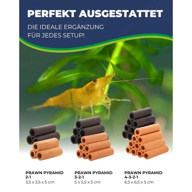 Hobby - 4-3-2-1 Red Pyramid - Perfect Decoration for Shrimp