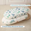 SDIII Dinosaur Bassinet Sheet 2 Pack for Boy Girl, Soft