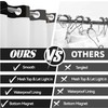 DLTAY Black and Gold Hookless Shower Curtain with Snap in