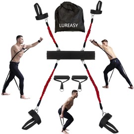 12pcs/set Boxing Resistance Bands, Boxing Equipment,Training Equipment, Boxing Trainer, Boxing Gear, Latex Resistance Belt Taekwondo Explosive Power Training Multi functional Tension Rope Set (Red)