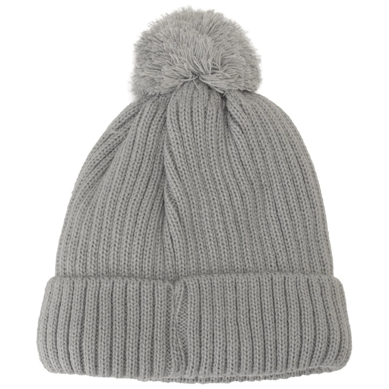 Anshapoy 435-1023 Kids' Knit Cap, Boa Back, gray
