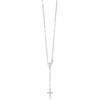 IceCarats 925 Sterling Silver Bead Rosary Necklace 18 inch Chain