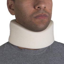 OTC Neck Cervical Collar, Soft Contour Foam, Neck Support Brace, White Narrow 2.5" Depth, 2X-Large