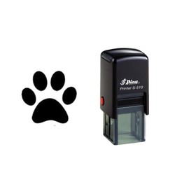 11mm Paw Print Loyalty Card Stamp - 11mm Black Ink