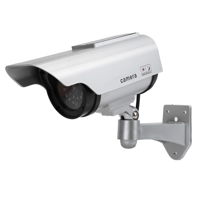 Dummy Camera Fake Monitor CCTV Surveillance System with Light Solar