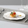 MALACASA Cream-White Plates and Bowls Sets with Gold Rim, Bone
